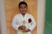 Student of the month for July at Jefferson Dojo